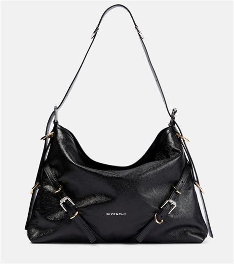 givenchy tessuto morbida borsa|Borsa a spalla Voyou Medium in pelle in Nero .